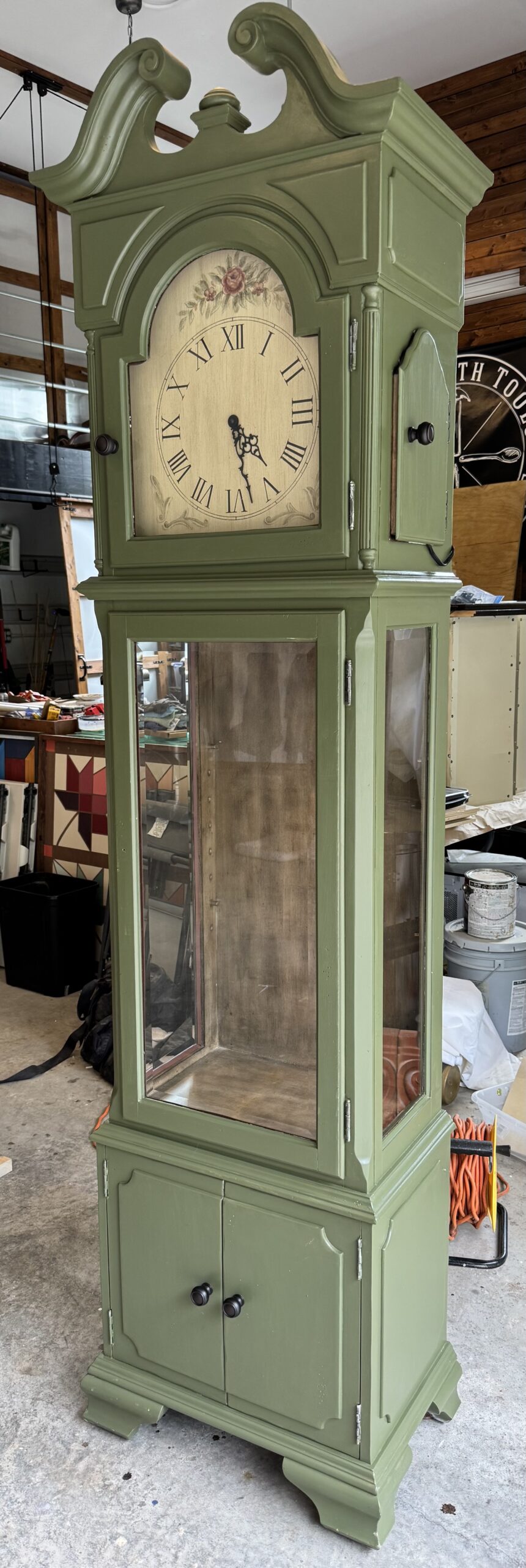 Grandfather clock before photo