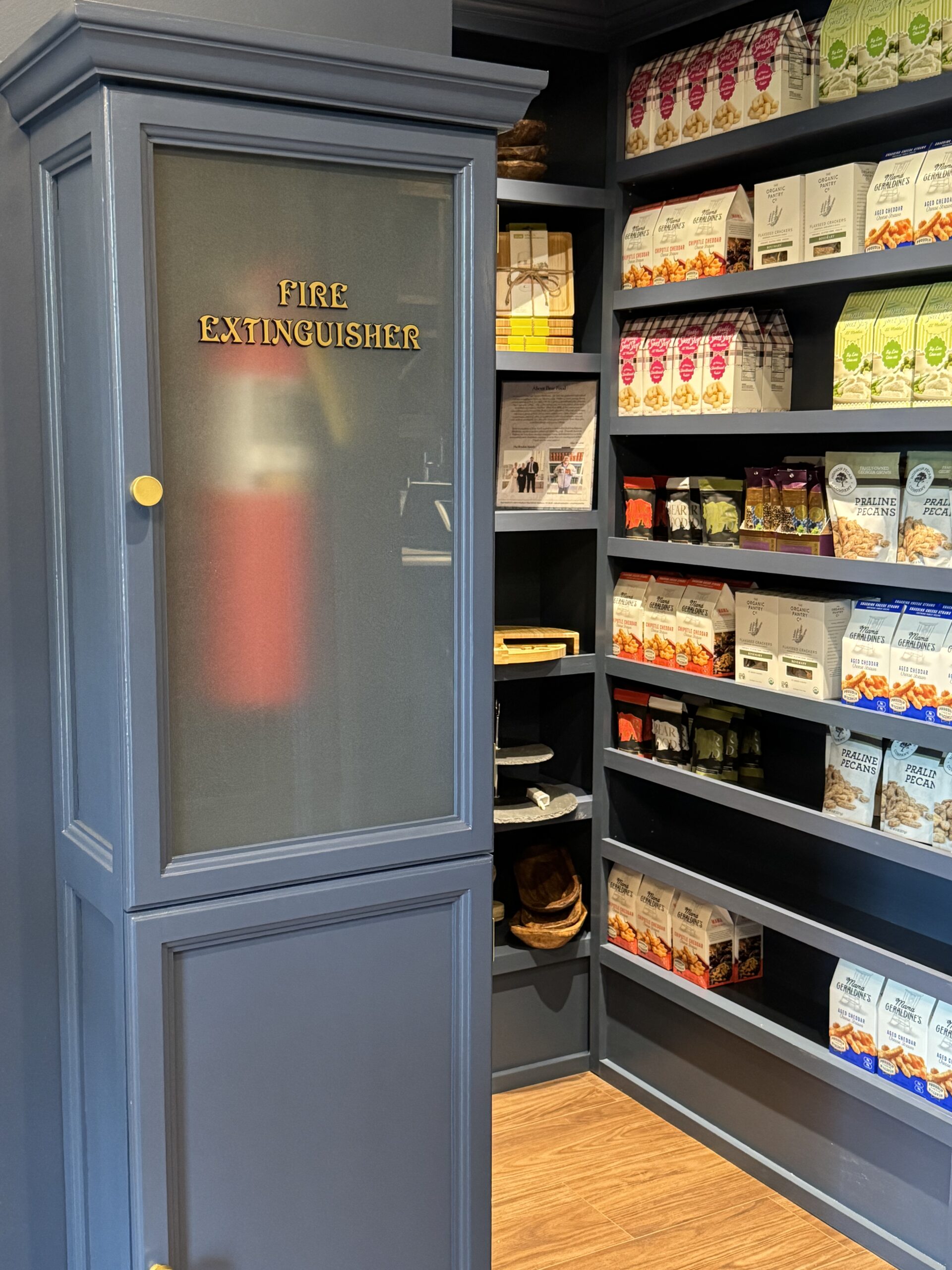 Curio cabinet fire extinguisher cabinet