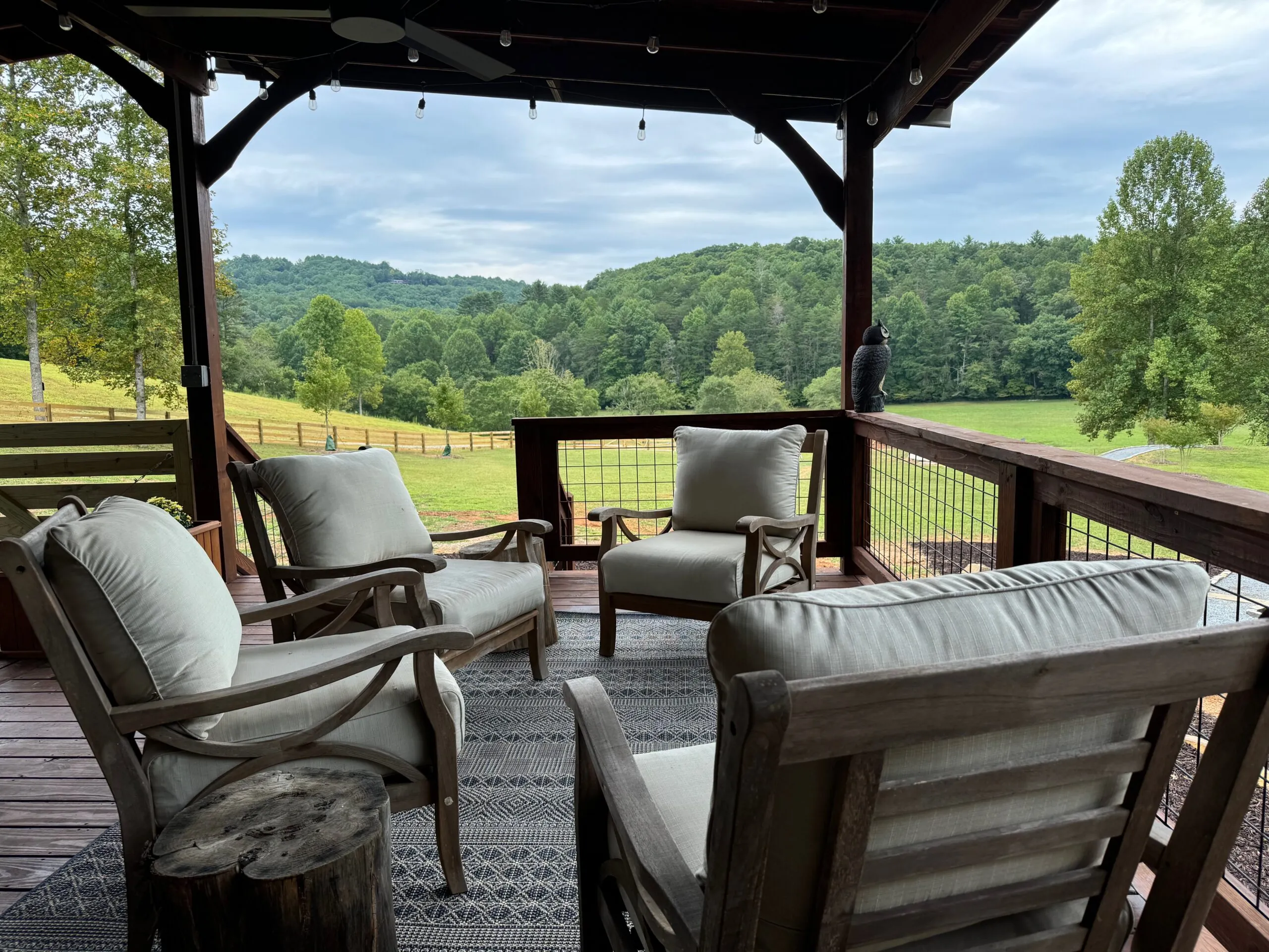 Outdoor living space at Airstream