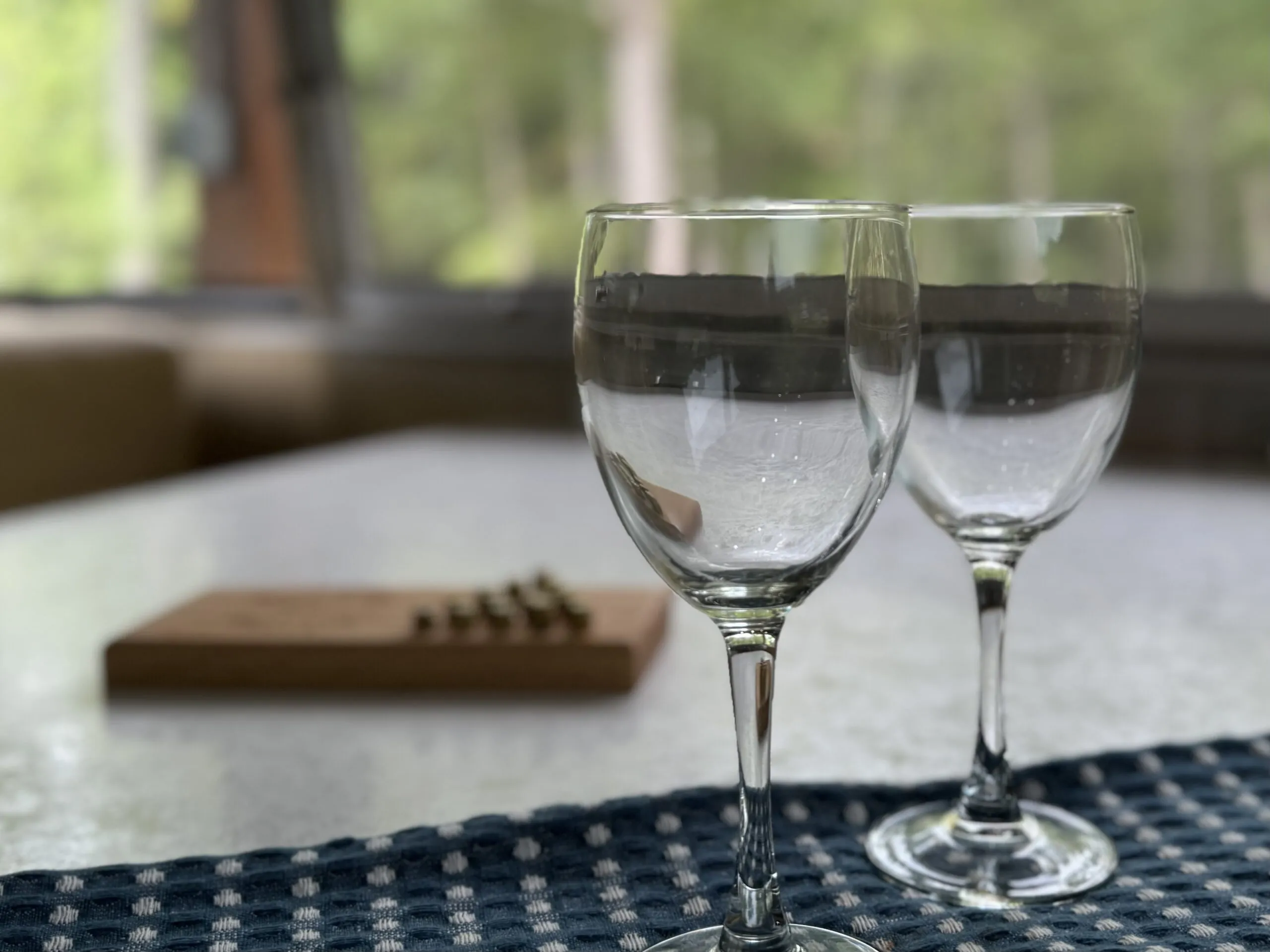 Wine glasses in airstream