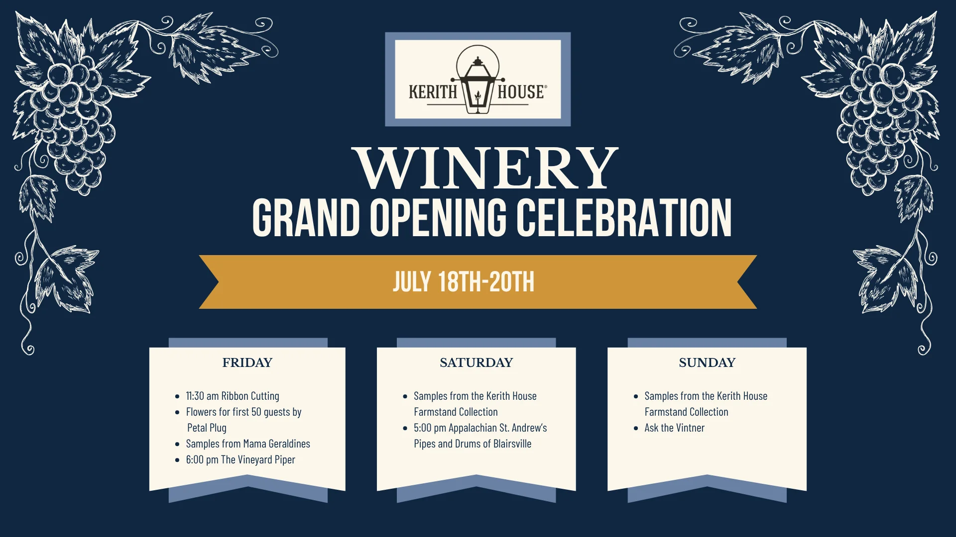 Grand opening information