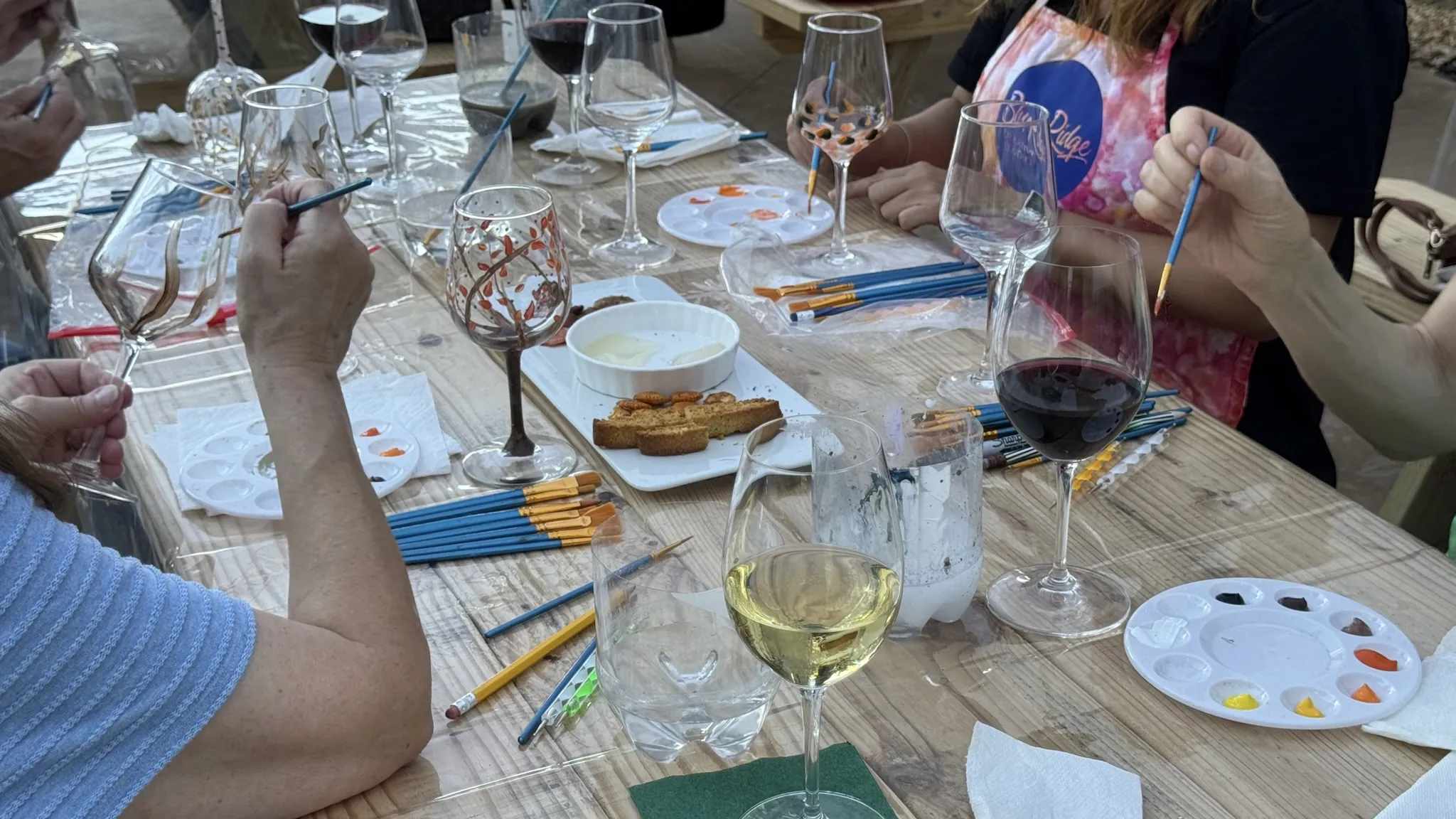 Hand-Painted wine glass workshop at Kerith House