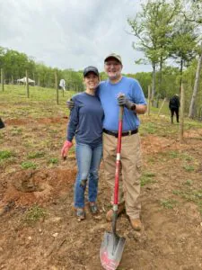 Planting day at Kerith House Winery in Blue Ridge